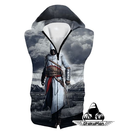 Legendary Assassin Hero Altair Cool Assassin Creed Promo Hooded Tank Top Ac020 Anime Animeart