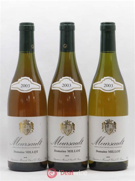 Buy Meursault Domaine Millot 2003 Lot 1547