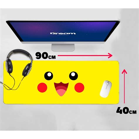 Mouse Pad Gamer Pokemon Pikachu Bulbassauro Charmander Squirtle Extra