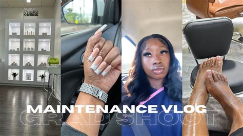 Maintenance Vlog Prepare With Me For My Grad Shoot Nail Toes Wax