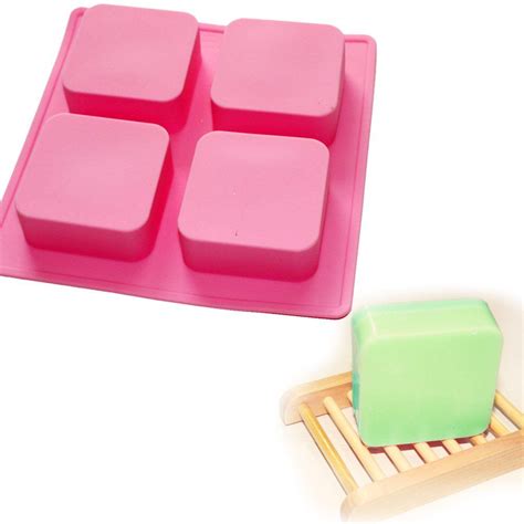 X Haibei Basic Plain Square Lotion Bar Soap Mold Making 4ozcell Big