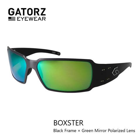 Gatorz Boxster Black Frame X Green Mirror Polarized ゲイターズ ボクスター ブラック