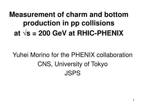 Ppt Measurement Of Charm And Bottom Production In Pp Collisions At