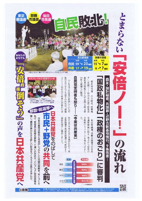 日本共産党昭天緑地区委員会のブログ しんぶん赤旗（8・9月号外）ができました