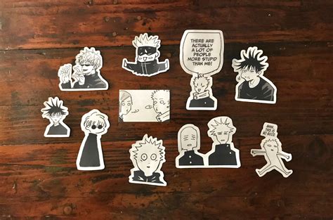 Jujutsu Kaisen Manga Sticker Set Pieces Etsy