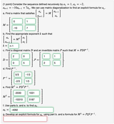 Solved Point Consider The Sequence Defined Recursively Chegg