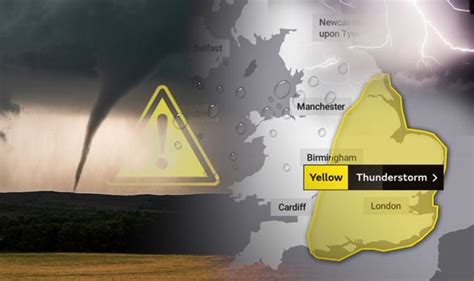 Uk Weather Met Office Issue Yellow Warning As Tornadoes To Hit During