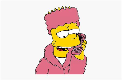 Wallpaper, Bart, And Simpsons Image - Bart Simpson On The Phone, HD Png ...