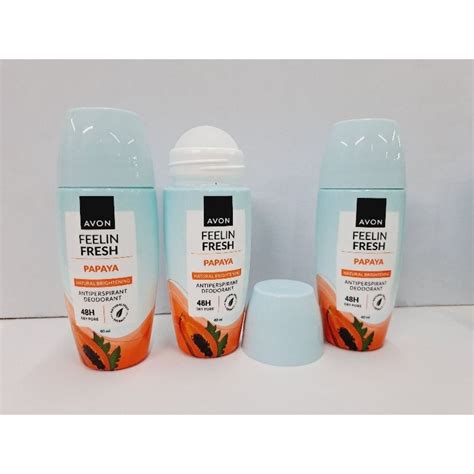 Avon Feelin Fresh Papaya New Packaging Antiperspirant Deodorant Roll On