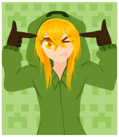 Creeper And Cupa Minecraft Danbooru