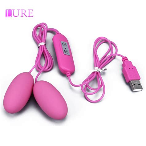 Dual Vibrator Egg Electrical Shocker Clitoris Stimulator 12 Frequency Usb Vibromasseur