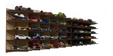 Exhibidor Repisa Para Hot Wheels Para 50 Carritos Mdf 3 Mm En Venta