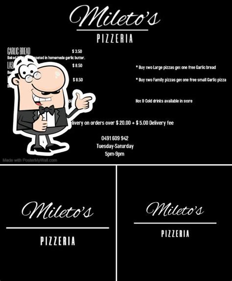 Mileto S Pizza Korumburra Restaurant Menu Prices And Reviews