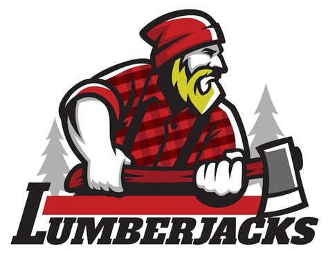 Premium Vector | Lumberjack mascot holding the axe