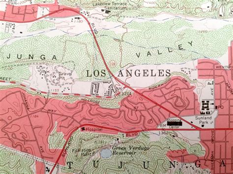 Antique Sunland California 1966 Us Geological Survey Etsy