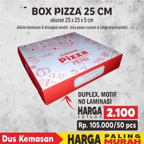 Jual Dus Box Kemasan Pizza Uk X X Cm Cetak Warna Pack Isi