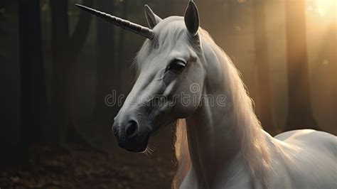 Beautiful Unicorn Horse . Ancient Mythical Creature Stock Illustration ...