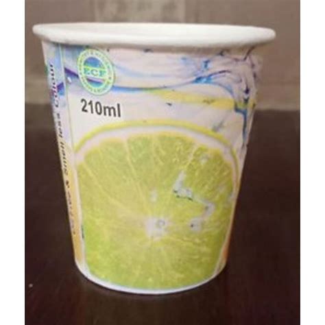 Printed 210 ML Disposable Cold Drink Paper Cup For Event And Party