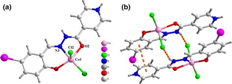 A The Coordination Environment Of The Co Ii Ion B The P P And H Bond