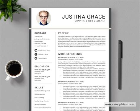 Cv Template New Zealand Free Resume Templates