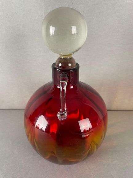 Blenko Style Amberina Art Glass Decanter Matthew Bullock Auctioneers