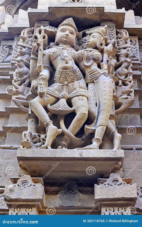 Statues Jain Temple Complex At Jaisalmer Fort Rajasthan India Stock