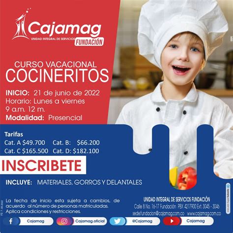 Uis Fundaci N Curso Vacacional Cocineritos Cajamag