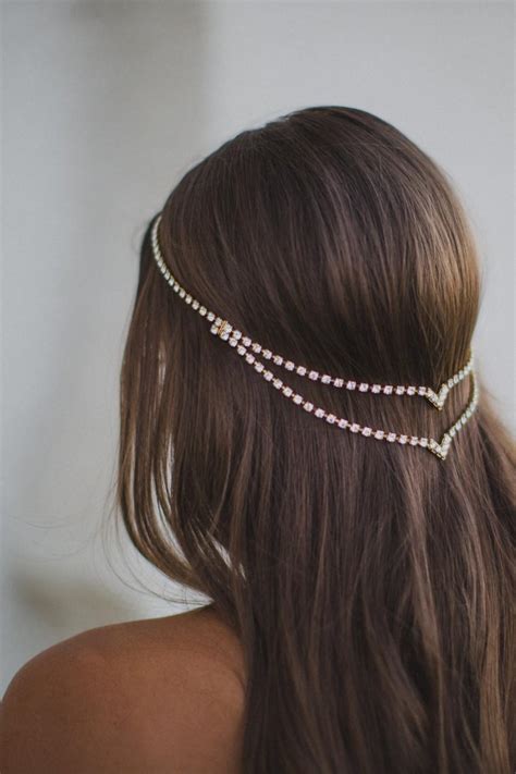 Halo Double V Headpiece Bohemian Unique Simple Bridal Circlet Boho