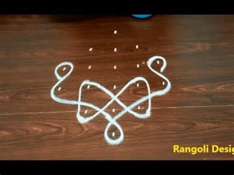 Easy Melika Muggulu With 6 To 2 Dots Simple Easy Sikku Kolam