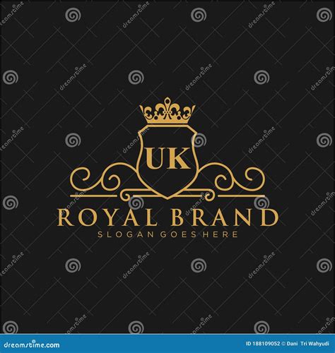 Modelo De Logotipo De Marca Luxuosa Inicial Letra Uk Ilustra O Do