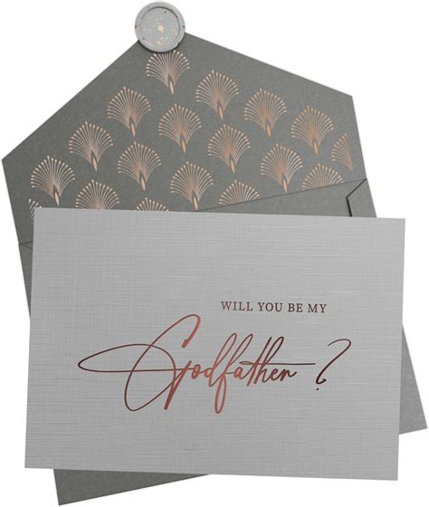 Amazon Jolicoon Will You Be My Godfather Card With Envelope And