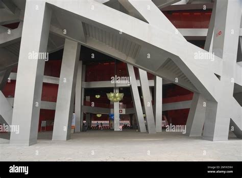 The Olympic stadium - the bird's nest Stock Photo - Alamy