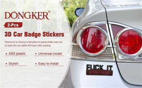 Dongker Pack Fuck It Edition Emblem Decal Badge D Emblem Badge