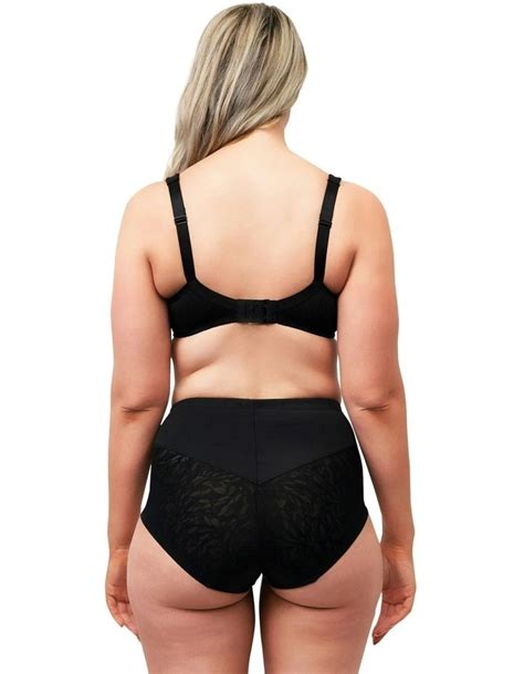 Naturana High Waist Shapewear Brief With Lace In Black MYER