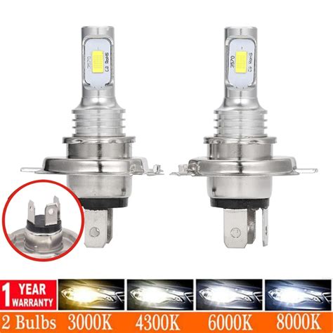 Novo H4 H7 L Mpadas LED Farol Bulb Beam Kit 100W Alta Pot Ncia LED