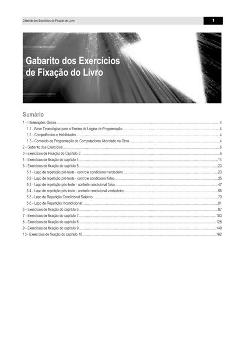 PDF Gabarito dos Exercícios de Fixação do Livro PDF fileGabarito