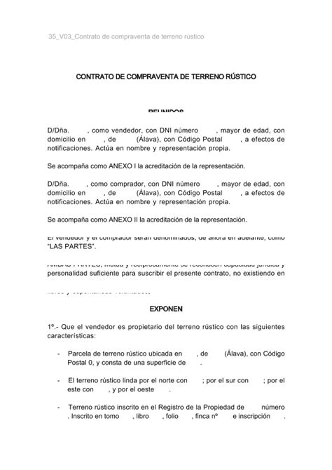 Contrato De Venta De Terreno A Plazos Actualizado Enero 2025