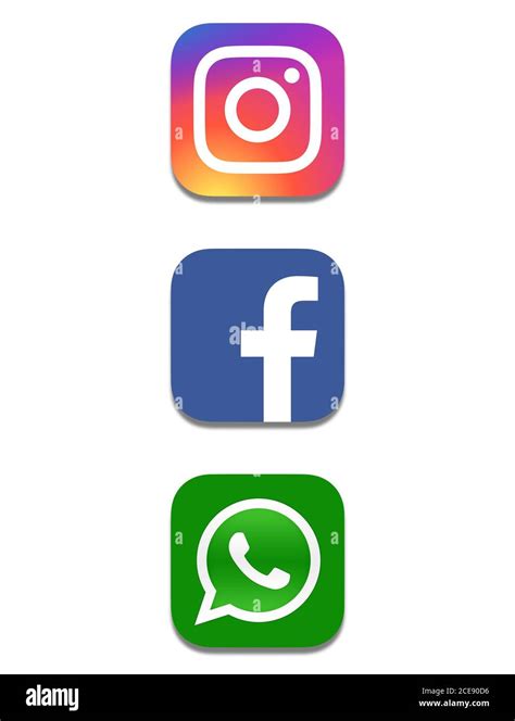 Logotipo De Facebook Instagram Whatsapp Fotografía De Stock Alamy