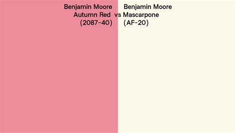 Benjamin Moore Autumn Red Vs Mascarpone Side By Side Comparison