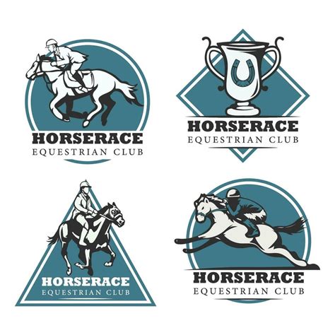 Set of equestrian logo template. 34901701 Vector Art at Vecteezy