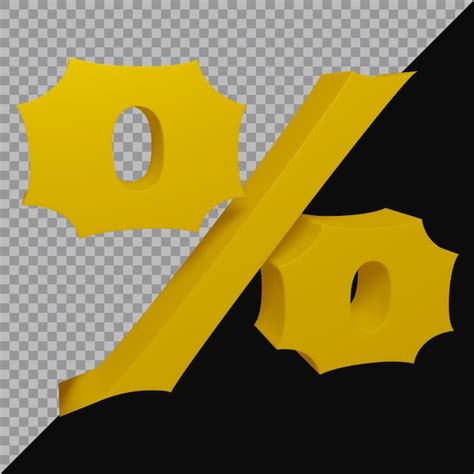 Premium Psd 3d Rendering Of Percent Symbol