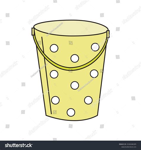Vector Illustration Garden Bucket Pattern Stock Vector Royalty Free