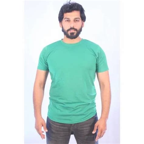 Half Sleeve Sea Greeen Mens Plain Round Neck T Shirt At Rs 150 In Rohtak