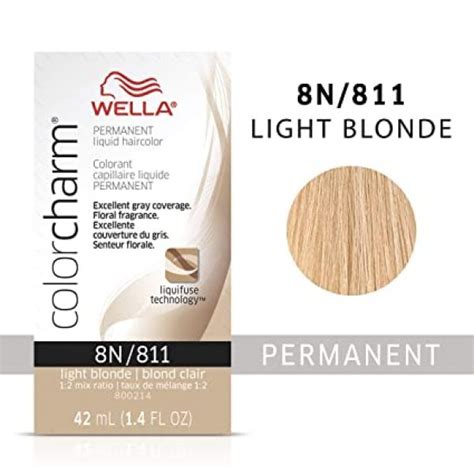 Wella 8N Light Blonde Color Charm Permanent Liquid Haircolor