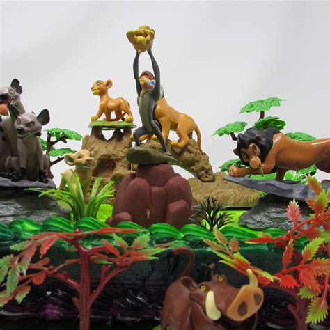 Lion King Birthday Cake Topper Set Featuring Mufassa Zazu Pumbaa