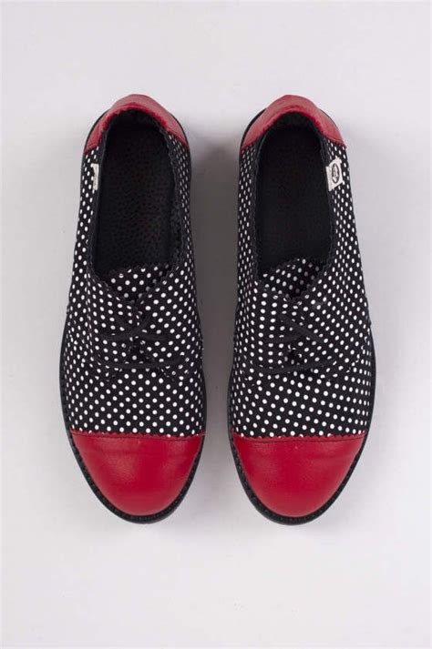 Leder Schuhe Schuhe Handgemachte Schuhe Oxford Schuhe Polka Dot