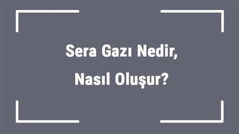 Sera Gazı Nedir Nasıl Oluşur Sera Gazı Emisyonları Hakkında Bilgi