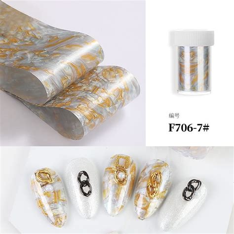 Jual Pretty Aurora Broken Glass Foils Nail Foil Decoration Transfer