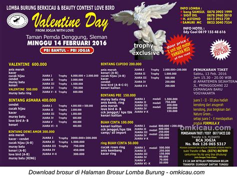 Valentine Day Pbi Digelar Februari Ada Lovebird Beauty Contest