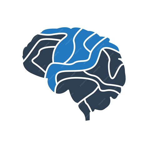 Estilo Plano Del Icono Del Cerebro Humano Para Aplicaciones Y Sitios Web Médicos Vector Premium